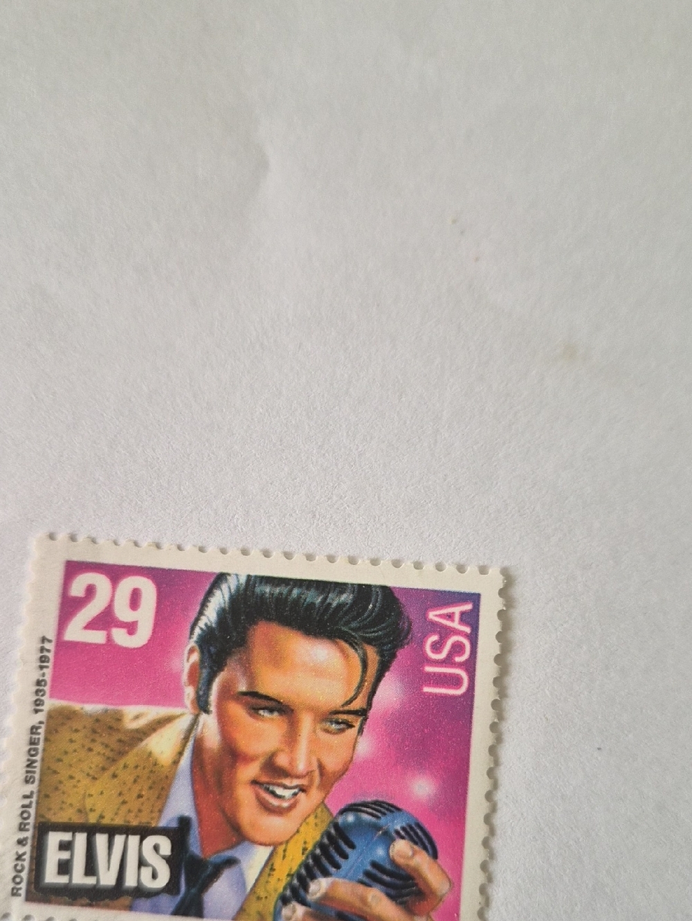 Elvis Presley 29c Collectible USA Stamp - Pink Background